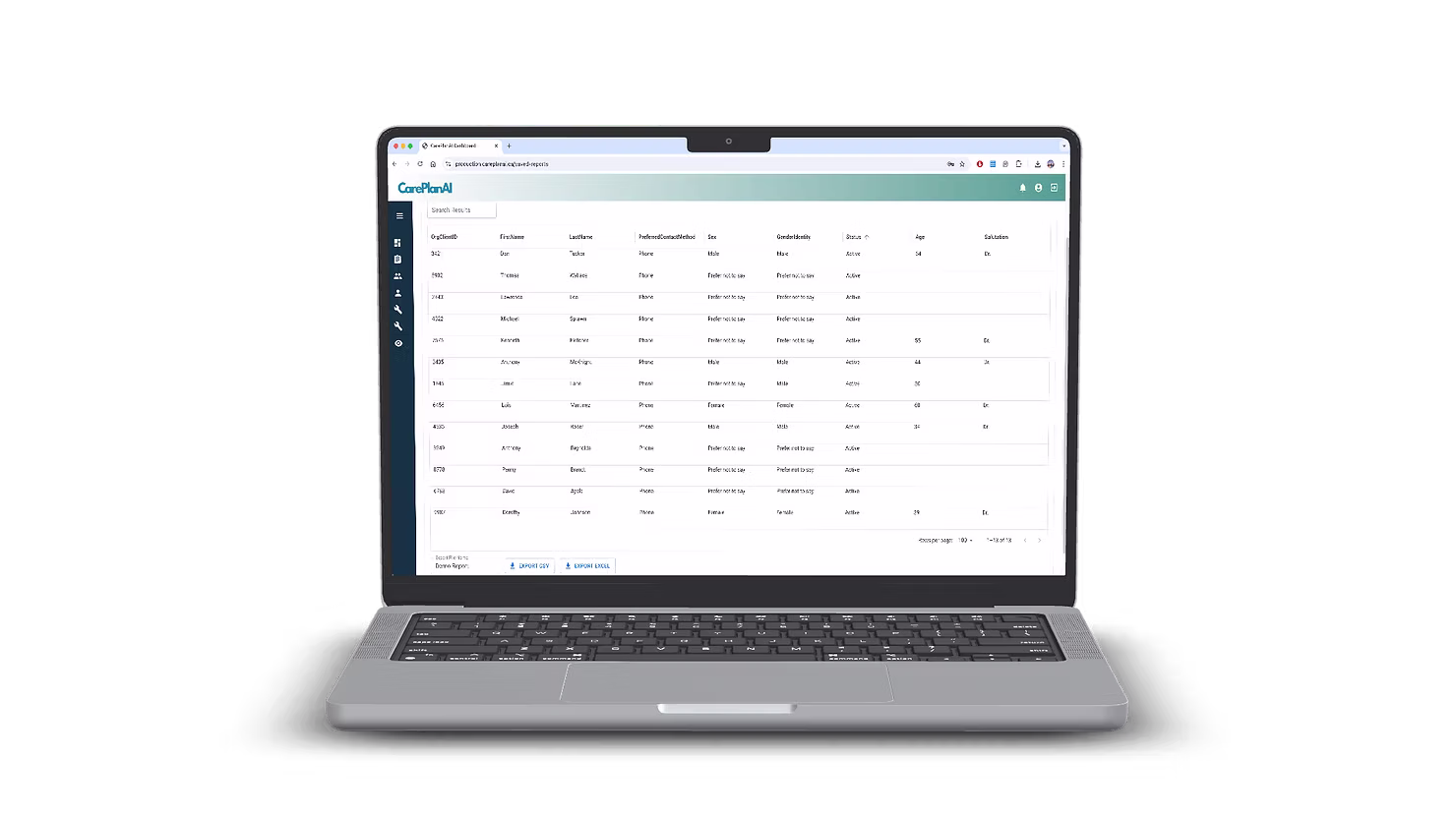 Tabular reporting dashboard